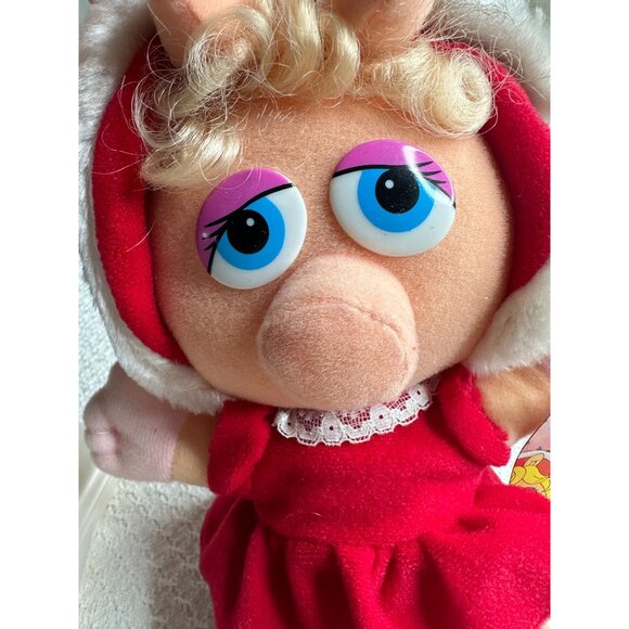 McDonalds Baby Miss Piggy Plush Muppet Babies Edition Collectible Christmas 80s - Picture 3 of 7